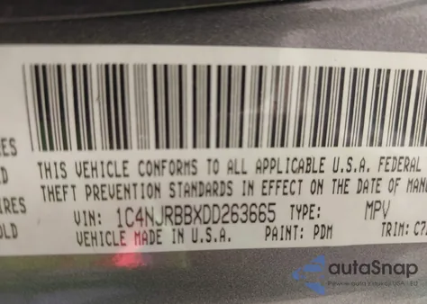 2013 Jeep Patriot Sport z USA, uszkodzony, nr VIN 1C4NJRBBXDD263665